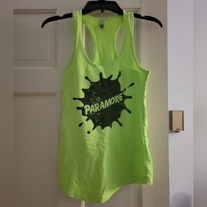 Green Paramore Splat Racerback Tank Top